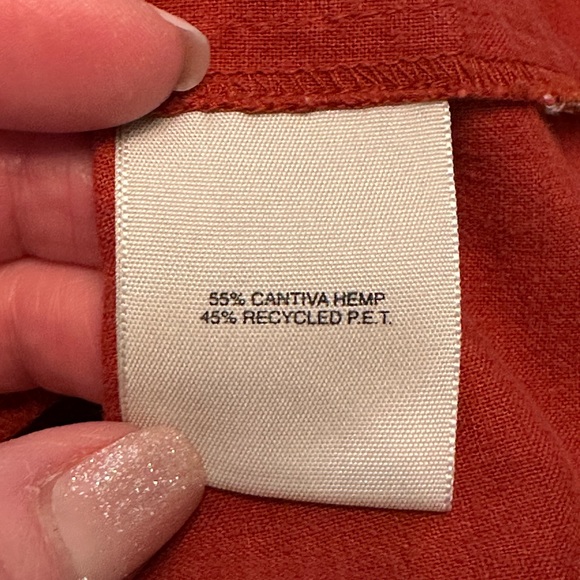 REI Short Sleeve Button Down Shirt Front Pocket Hemp Size Small Men’s - Picture 5 of 5